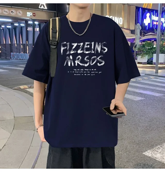 Men's 2025 Summer Cotton Loose T-Shirt Detail