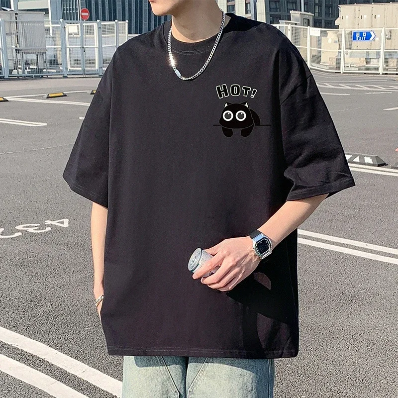 Men's Heavyweight Cotton T-Shirt 2025 Loose
