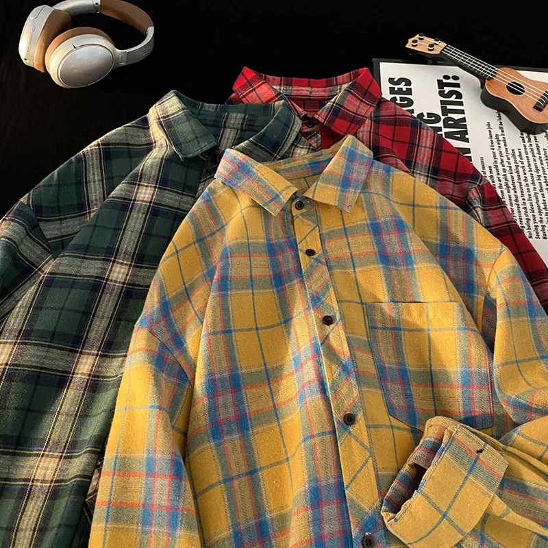 Men's Plus Size Plaid Flannel Overshirt