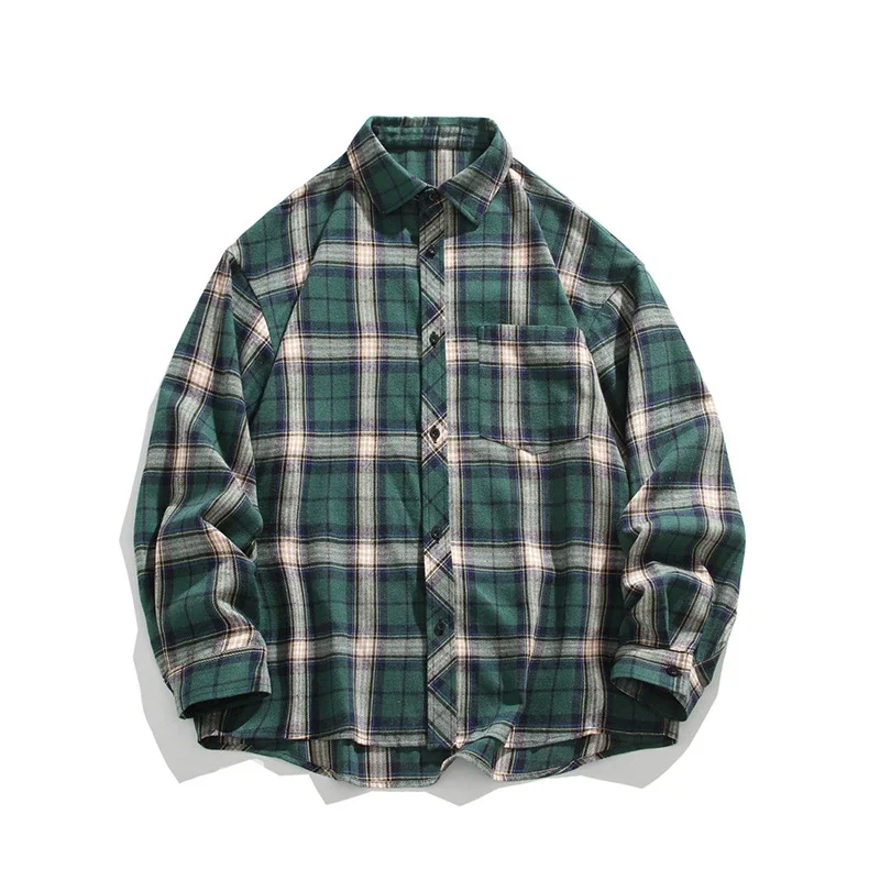 Men's Plus Size Plaid Flannel Overshirt