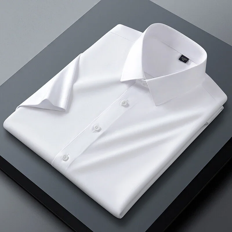 Men's Wrinkle-Resistant Silk Short-Sleeve Shirt