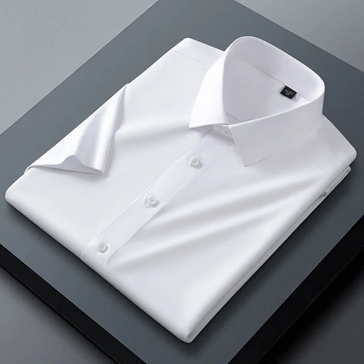 Men's Wrinkle-Resistant Silk Short-Sleeve Shirt