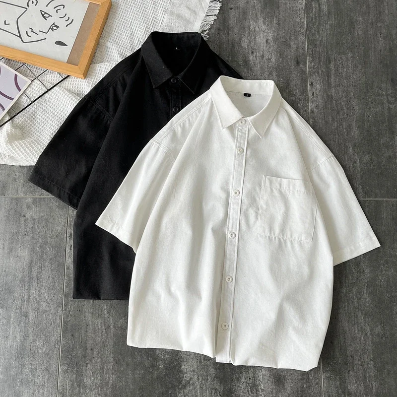 Men's Summer Casual Cotton Short-Sleeve Shirt