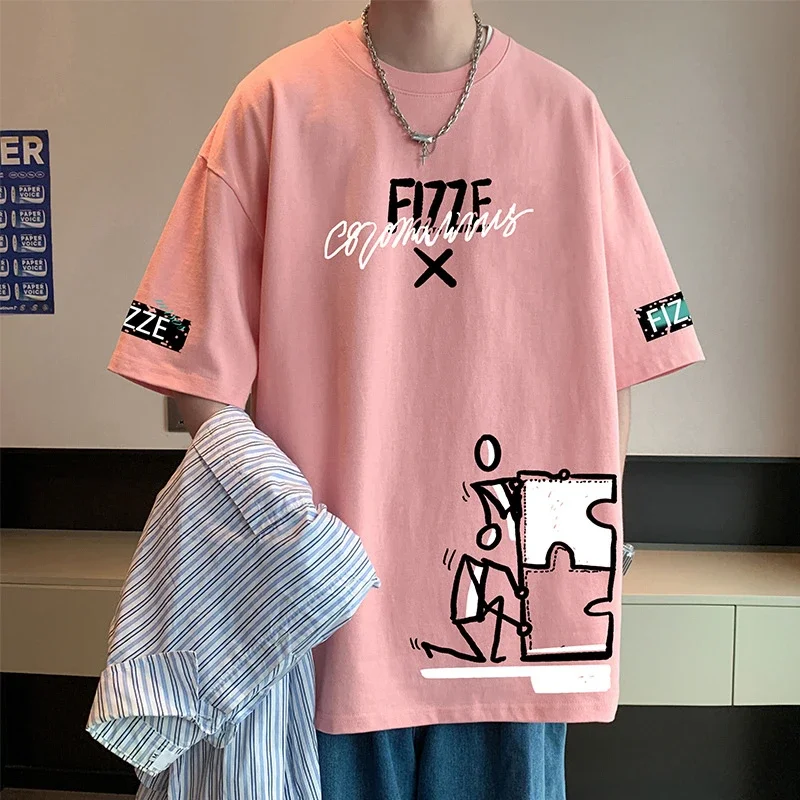 Ins Men's Loose Cotton Summer Tee