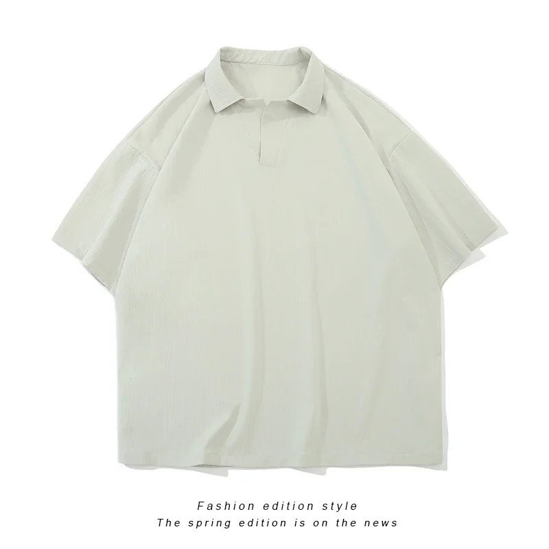 Men's Oversized Solid Polo T-Shirt