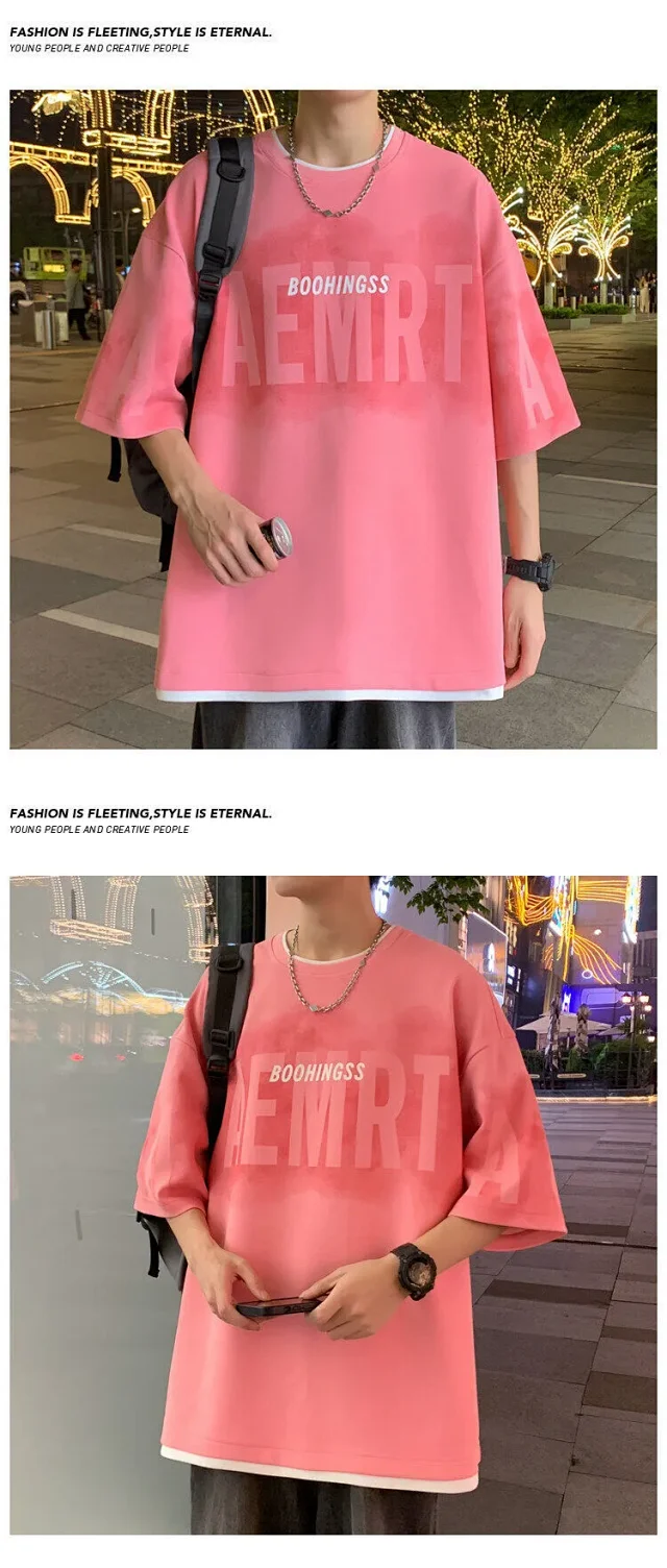 Men's American High Street Layered T-Shirt Detail