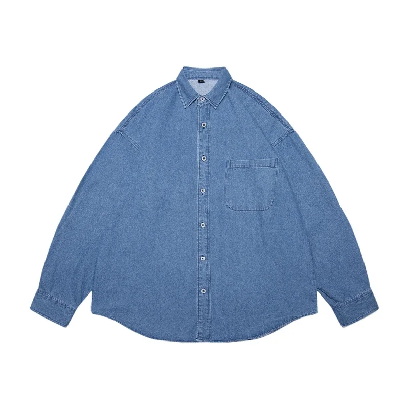 Spring Men's Vintage Oversized Denim Shirt