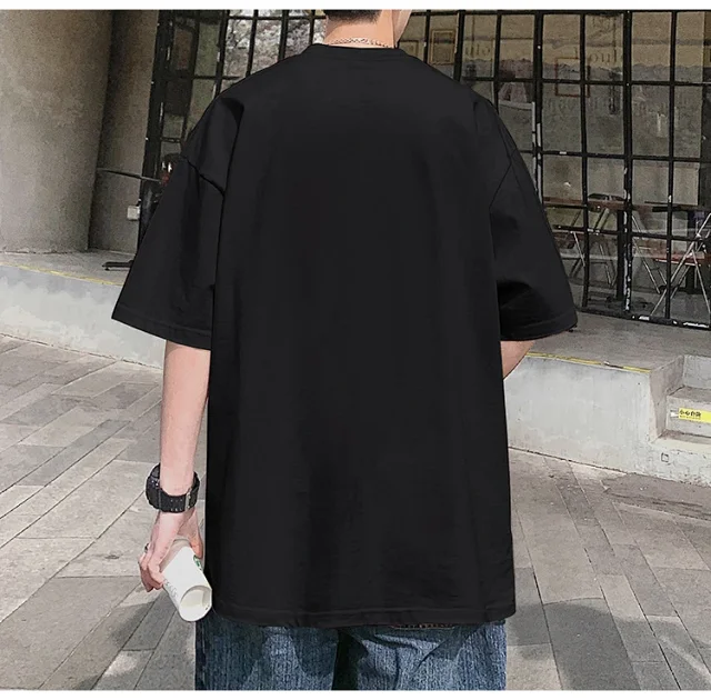 2025 Men's Bear Print Heavyweight Cotton T-shirt Detail