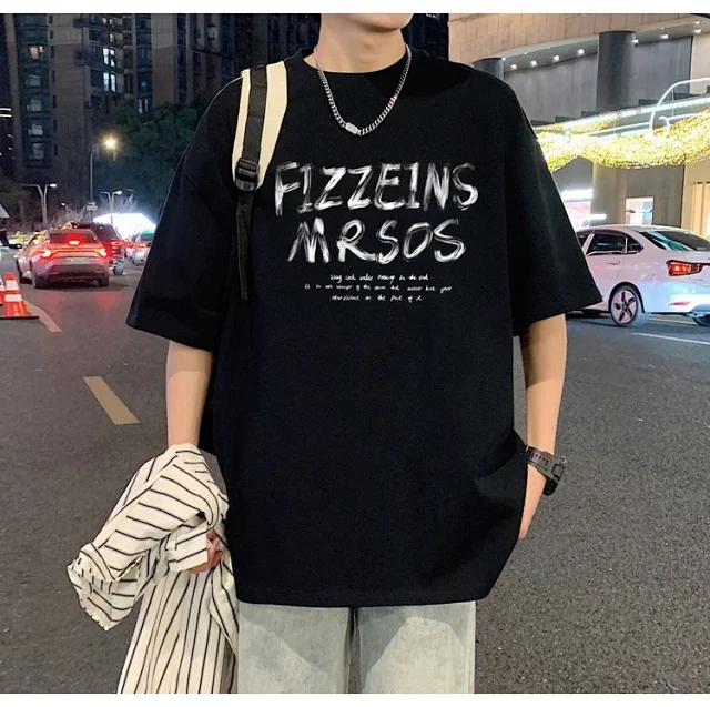 Men's 2025 Summer Cotton Loose T-Shirt Detail