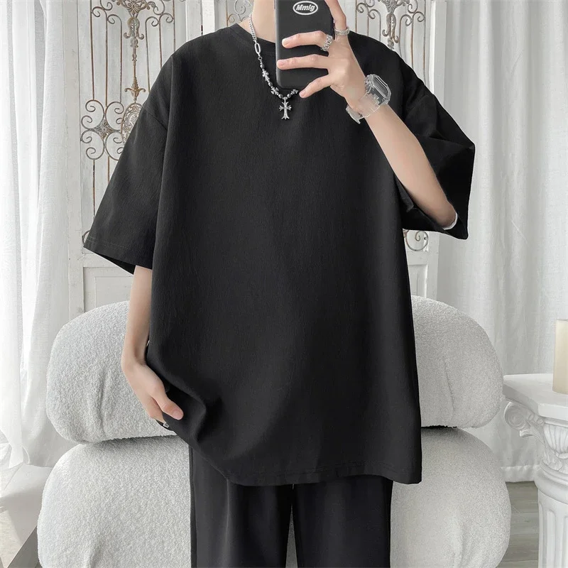 Unisex Oversized Ice Silk Draped Tee