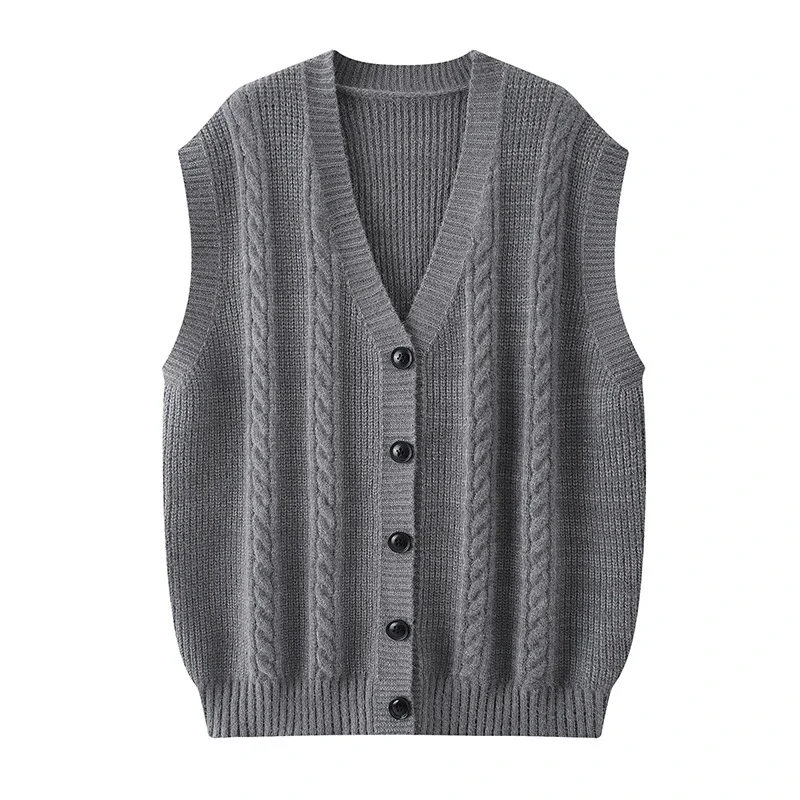 New Men's Sleeveless V-Neck Knit Vest