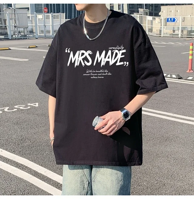 New Men's Heavyweight Cotton Oversize Tee Detail