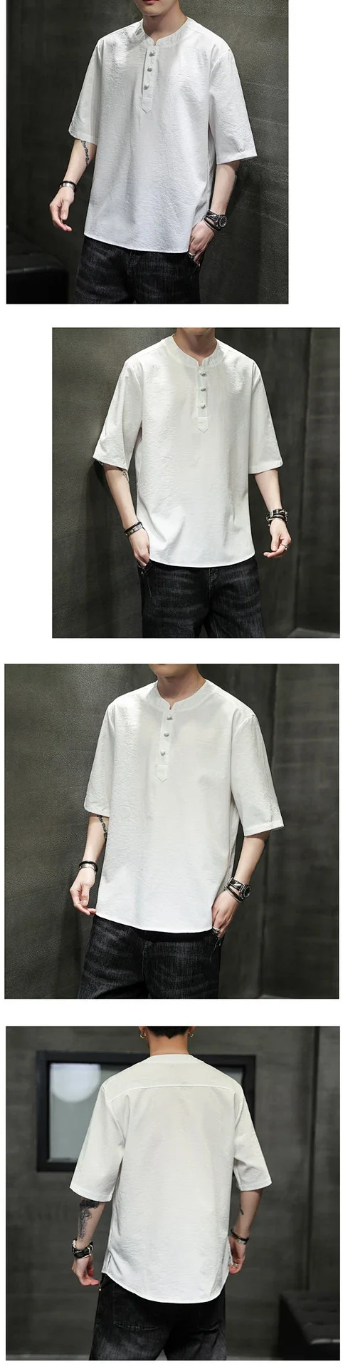 Men's Summer Cooling Tang-Style Quick-Dry T-Shirt Detail