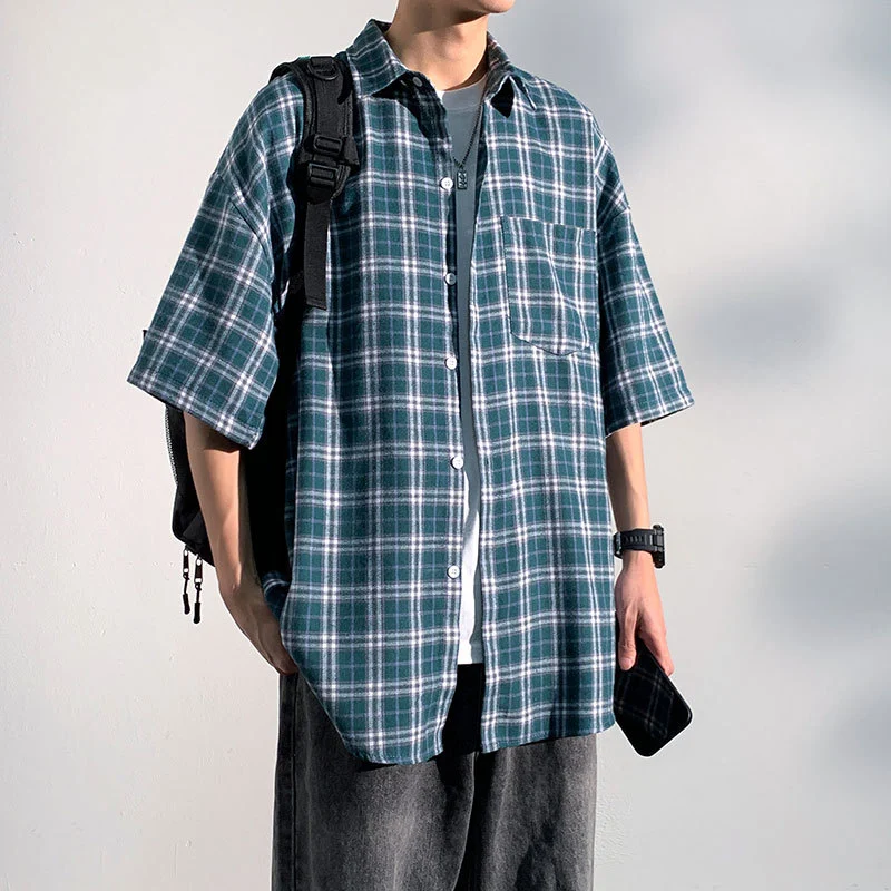 Men's 2025 New Plaid Short Sleeve Shirt