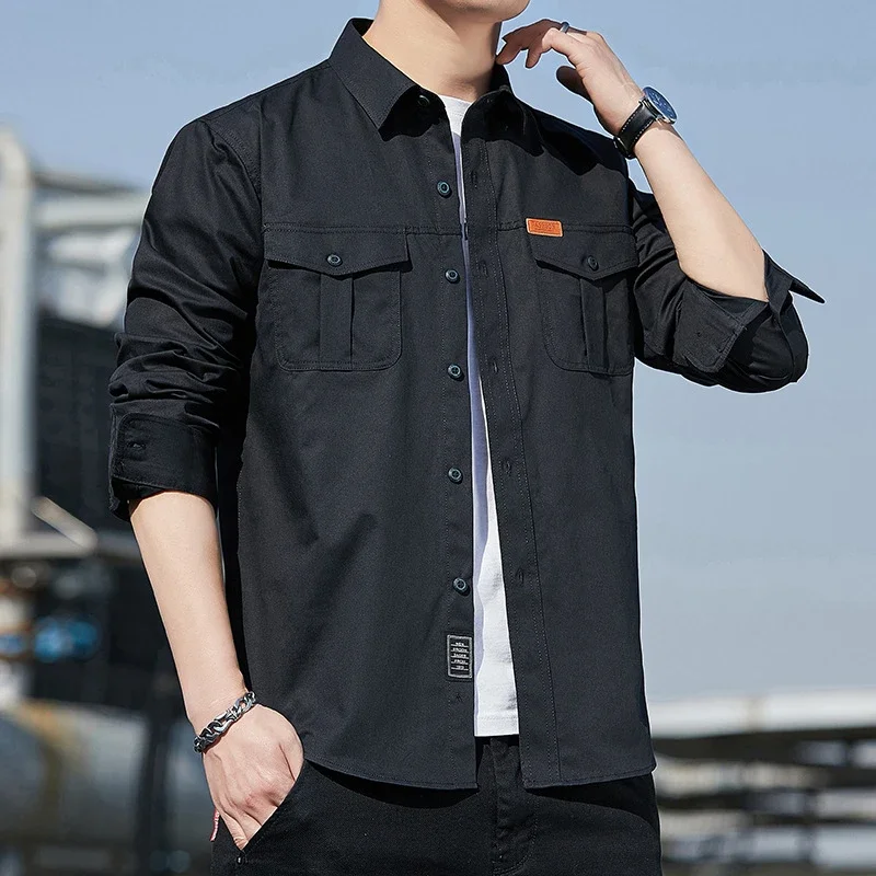 Men's Casual Work Long Sleeve Shirt