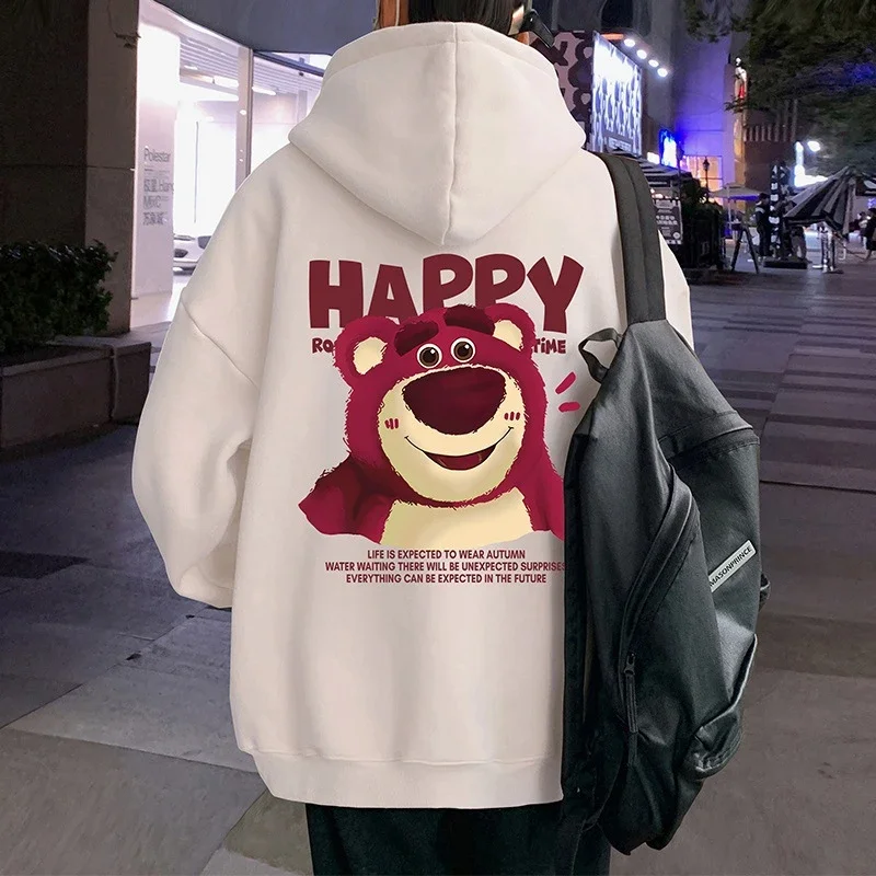 Men's Strawberry Bear Heavy Fleece Hoodie