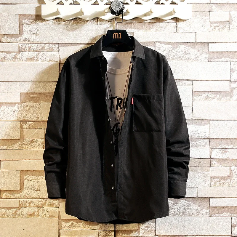 Men's Plus Size Preppy Autumn Shirt