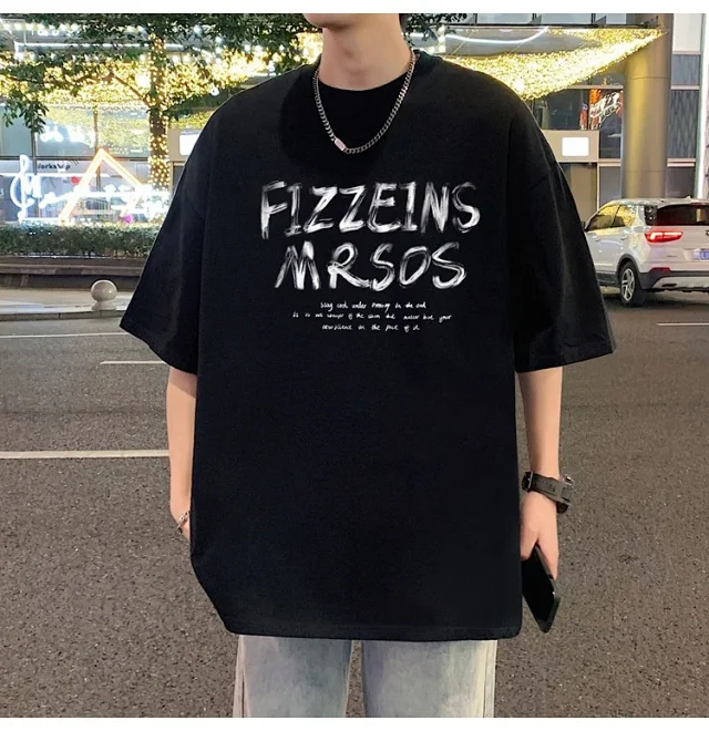 Men's 2025 Summer Cotton Loose T-Shirt Detail