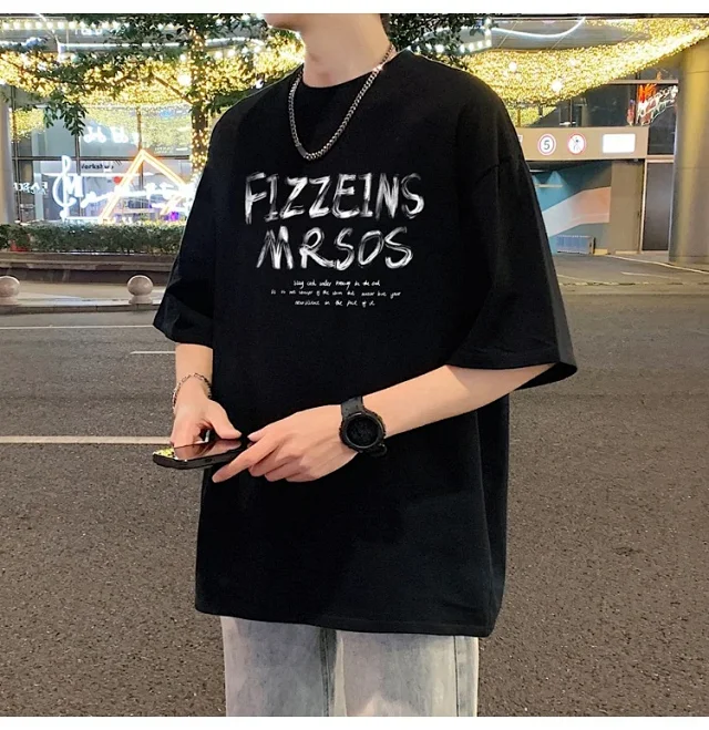 Men's 2025 Summer Cotton Loose T-Shirt Detail