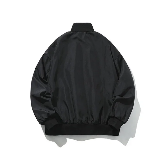 Men's Oversized Cropped Vintage Bomber Jacket Detail
