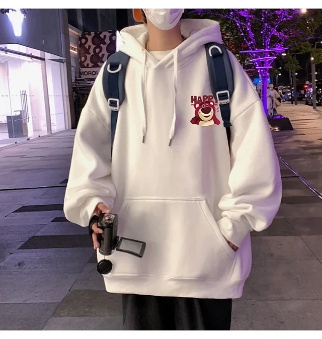 Men's Strawberry Bear Heavy Fleece Hoodie Detail