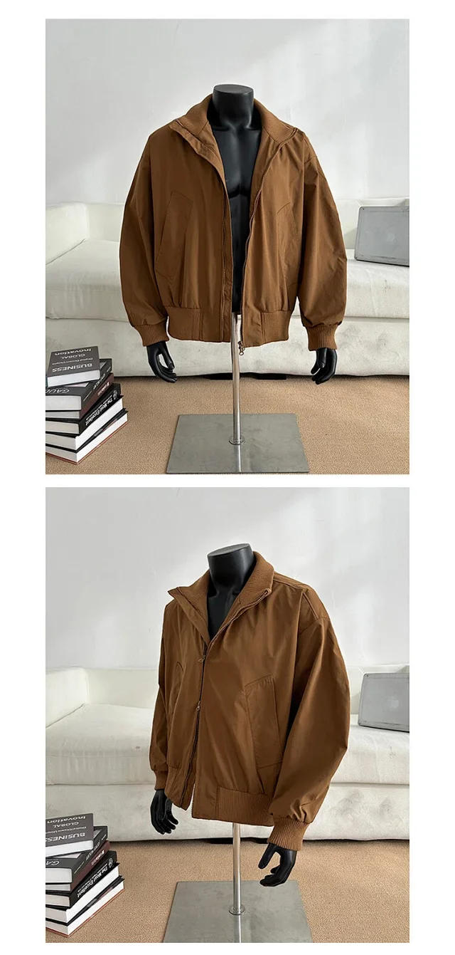 Men's Vintage Cropped Bomber Jacket Detail