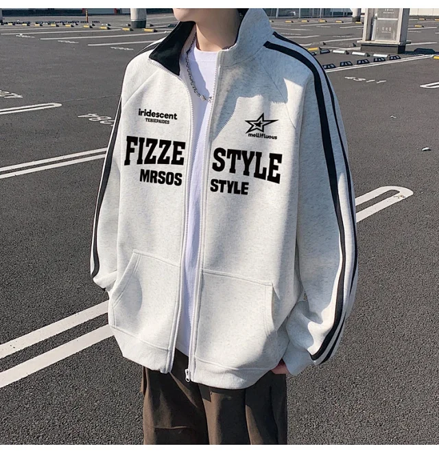 American Heavyweight Zip Hoodie Jacket Detail