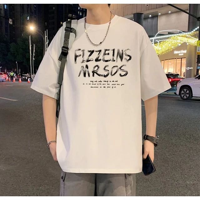 Men's 2025 Summer Cotton Loose T-Shirt Detail