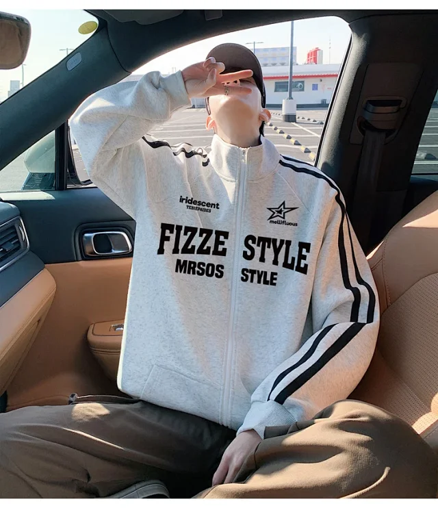 American Heavyweight Zip Hoodie Jacket Detail