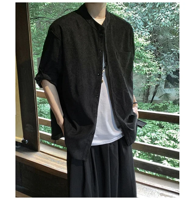 Men's Vintage Korean Corduroy Shirt Jacket Detail