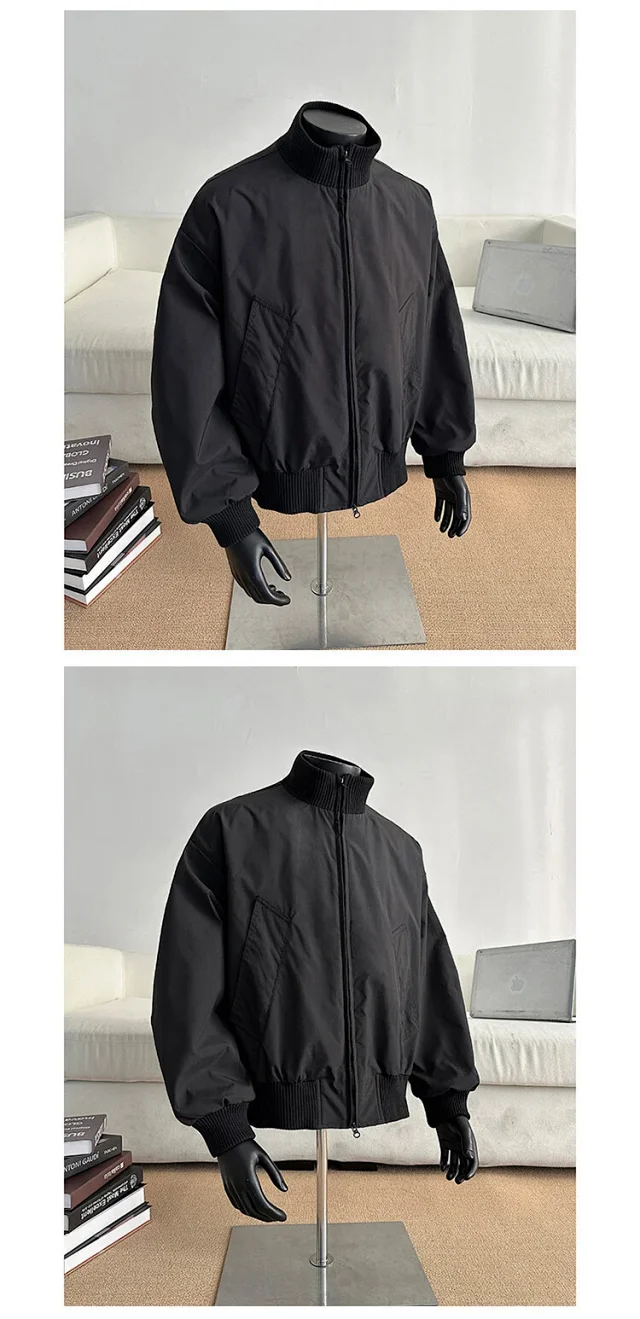 Men's Vintage Cropped Bomber Jacket Detail