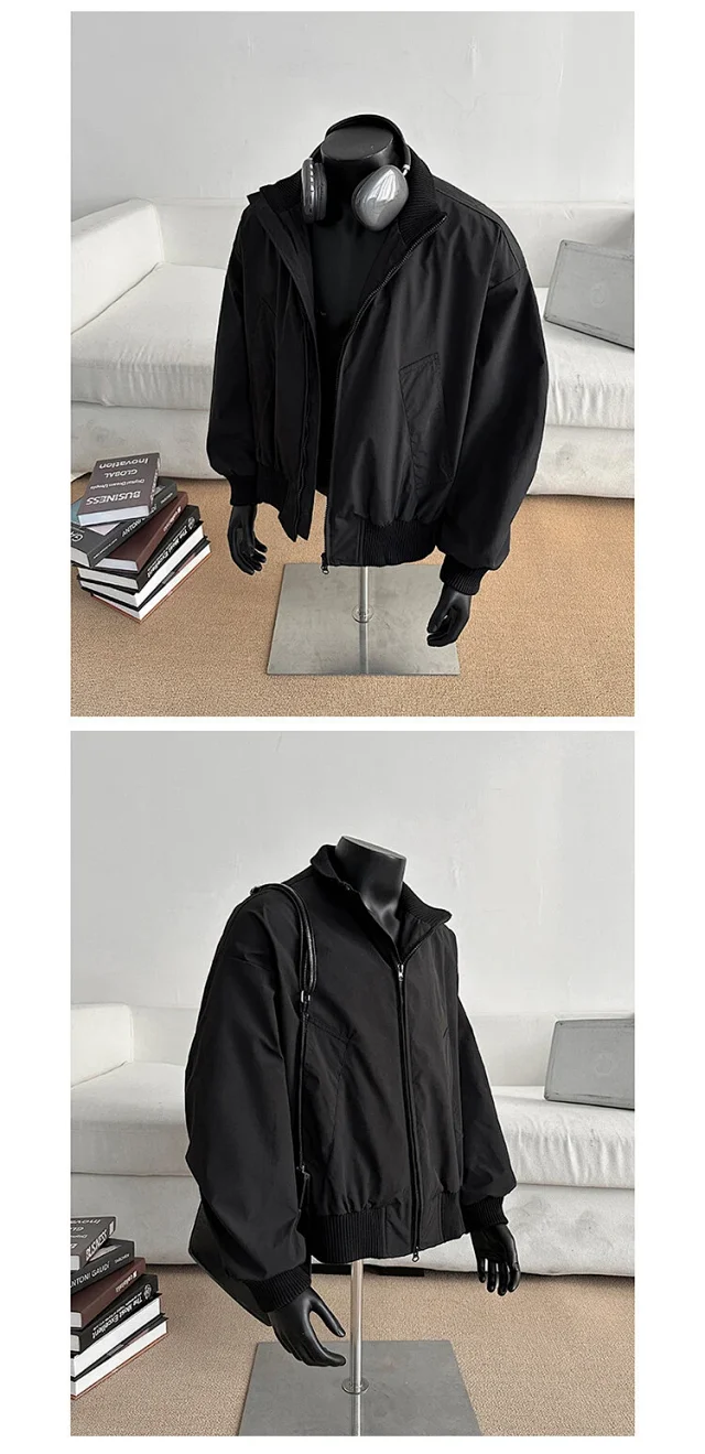 Men's Vintage Cropped Bomber Jacket Detail