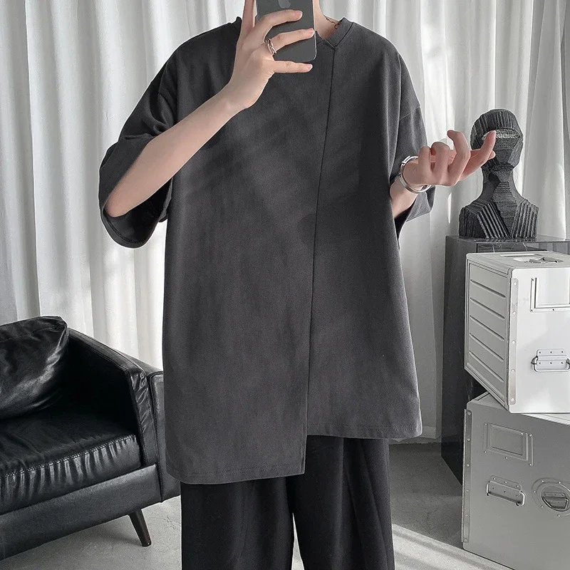 Men's Trendy Solid Half Sleeve Tee