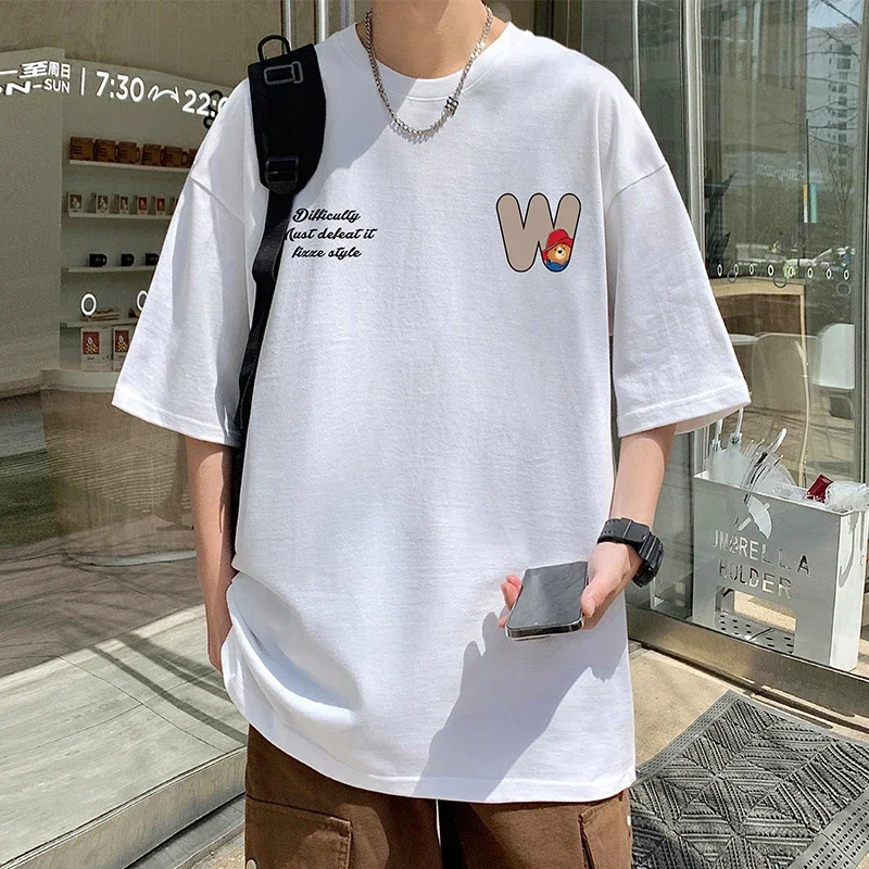 2025 Men's Bear Print Heavyweight Cotton T-shirt