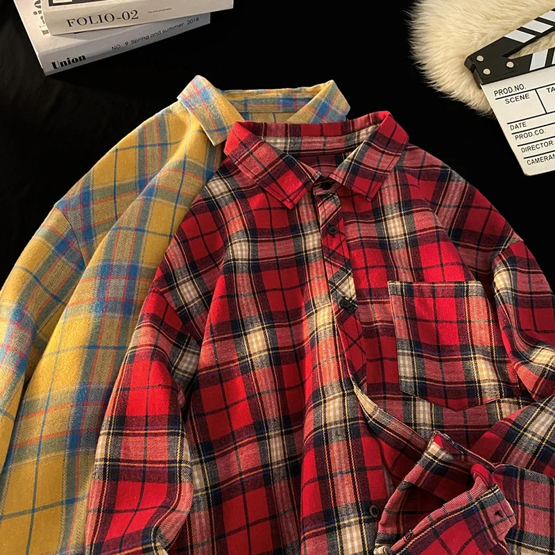 Men's Plus Size Plaid Flannel Overshirt
