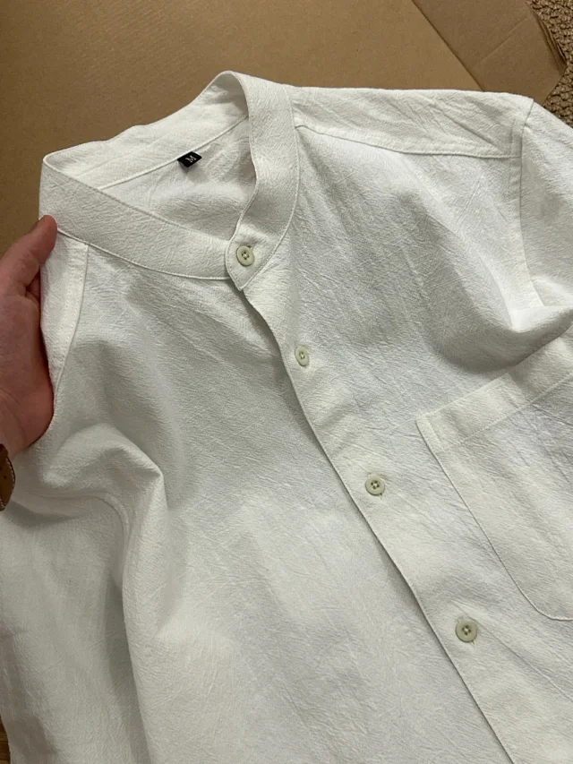 Men's New Chinese Bamboo Cotton Shirt Detail