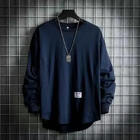 Men's Trendy Oversized Long Sleeve Tee Detail