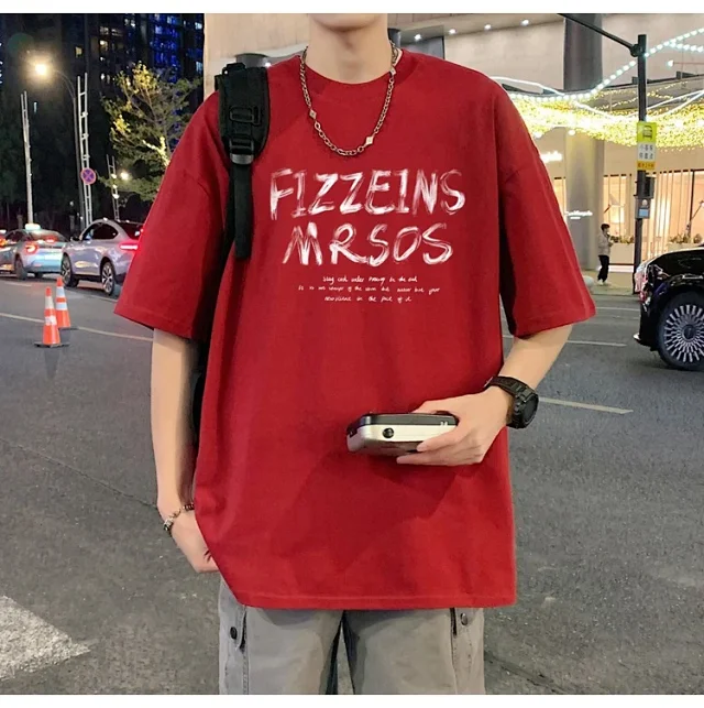 Men's 2025 Summer Cotton Loose T-Shirt Detail