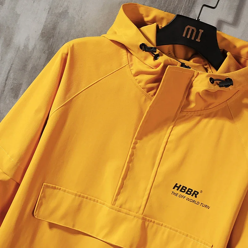Men's Trendy Lightweight Hooded Half-Zip Jacket