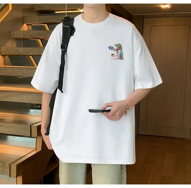 Men's American Street Heavyweight Cotton T-Shirt Detail