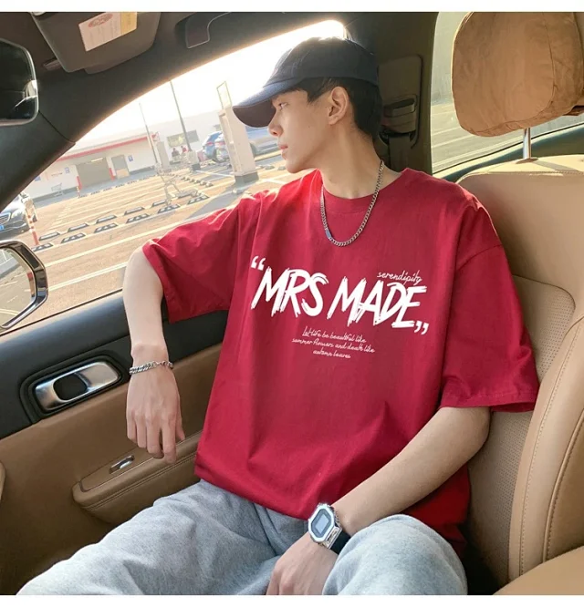 New Men's Heavyweight Cotton Oversize Tee Detail