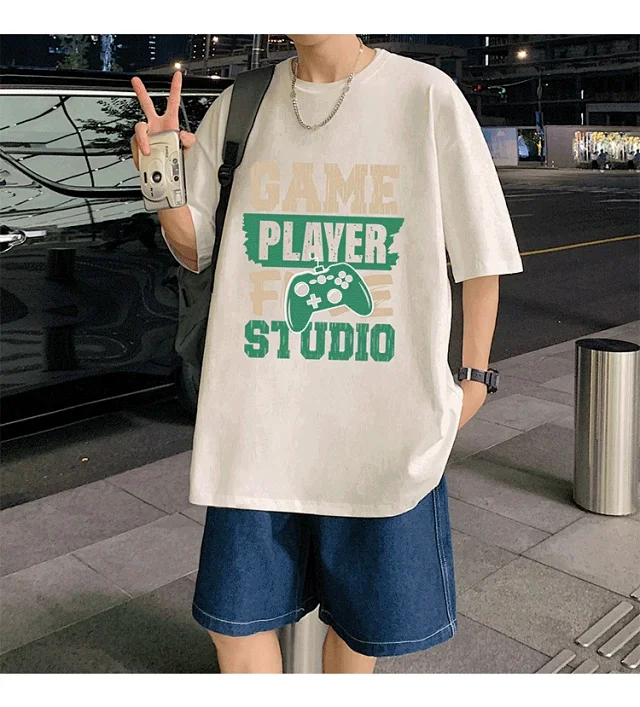 American Street Men's Cotton T-Shirt 220gsm Detail