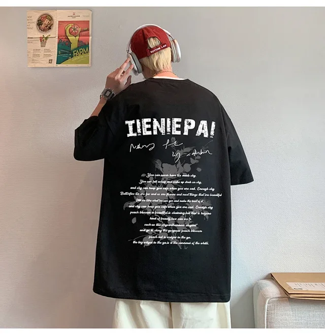 Men's Heavyweight Cotton Loose Fit T-Shirt Detail