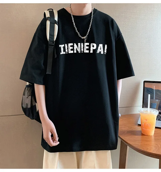 Men's Heavyweight Cotton Loose Fit T-Shirt Detail