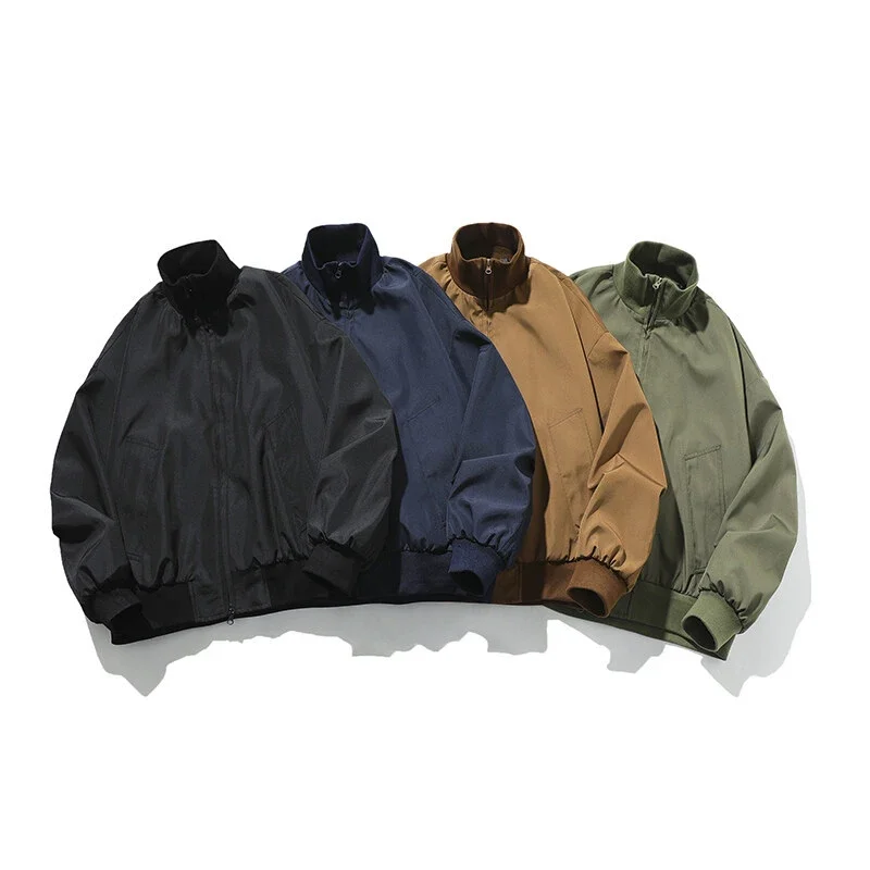 Men's Oversized Cropped Vintage Bomber Jacket