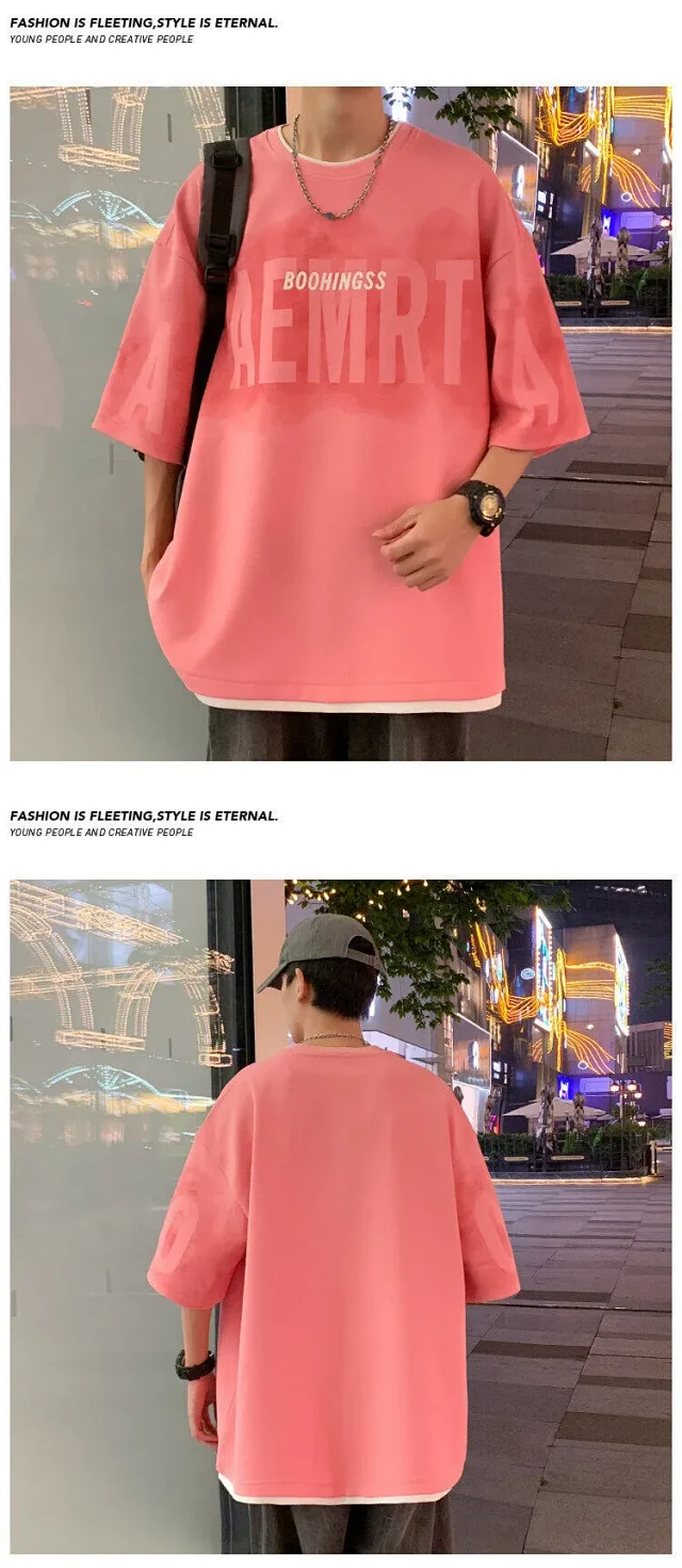 Men's American High Street Layered T-Shirt Detail