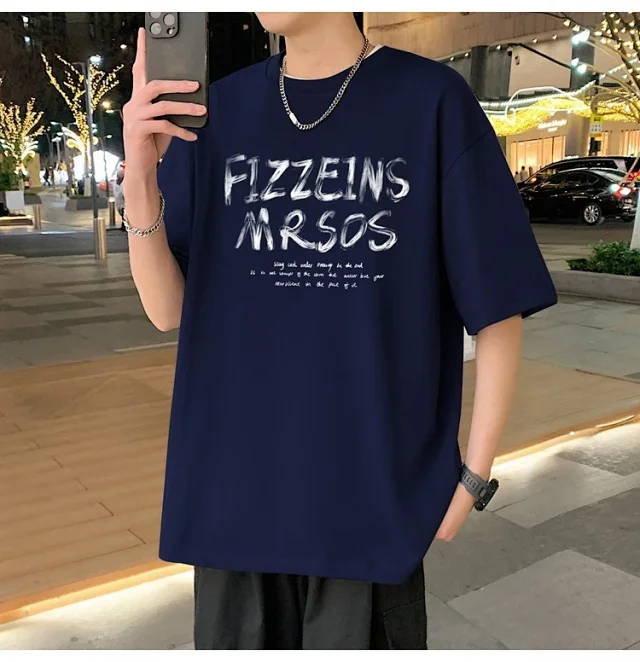 Men's 2025 Summer Cotton Loose T-Shirt Detail