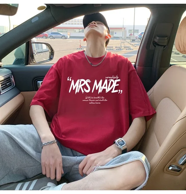 New Men's Heavyweight Cotton Oversize Tee Detail