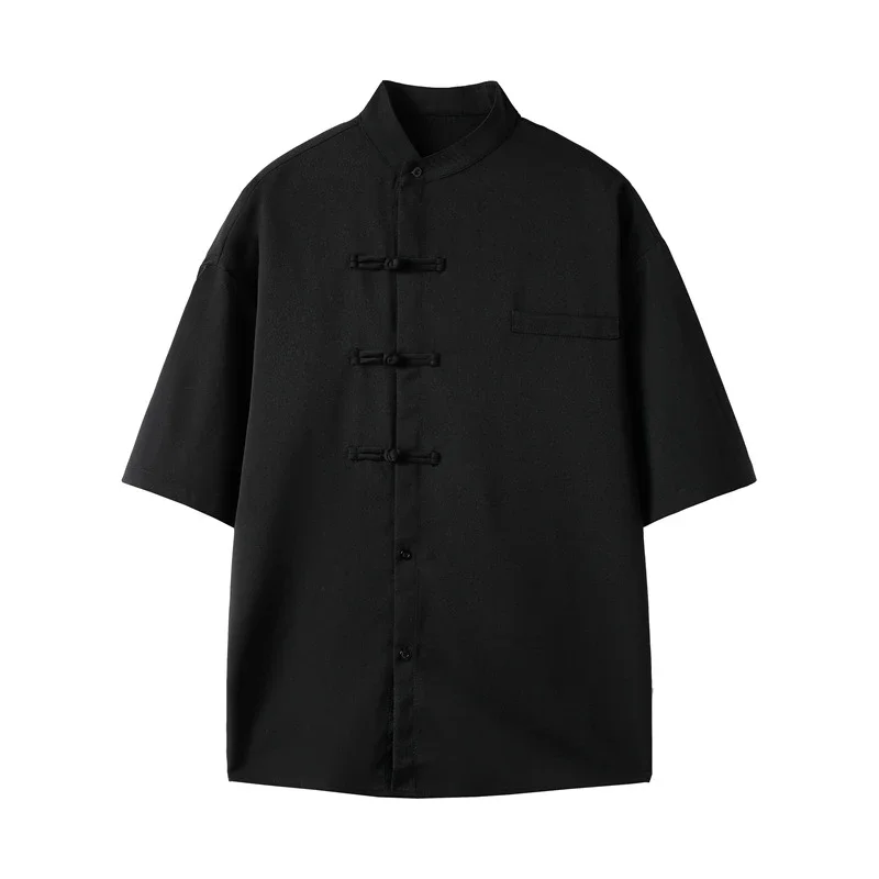 Men's New-Chinese Ice-Silk Short-Sleeve Shirt