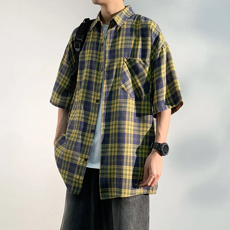 Men's 2025 New Plaid Short Sleeve Shirt